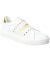 Valentino By Mario Valentino Maya Studs Leather Sneaker In White