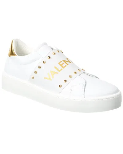 Valentino By Mario Valentino Maya Studs Leather Sneaker In White