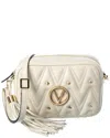 Valentino By Mario Valentino Mia Vlogo Quilted Leather Shoulder Bag In White