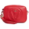 Valentino By Mario Valentino Mia Dollaro Vlogo Leather Crossbody Bag In Red