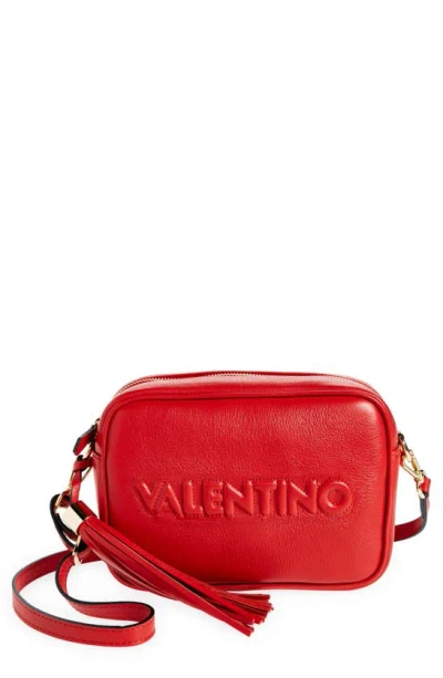 Valentino By Mario Valentino Mia Embossed Crossbody Bag In Flame Red
