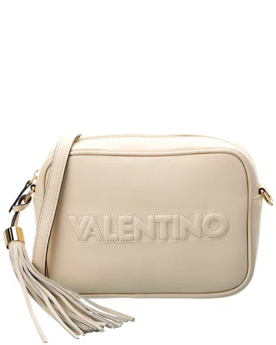 Valentino By Mario Valentino Mia Embossed Leather Crossbody In Beige