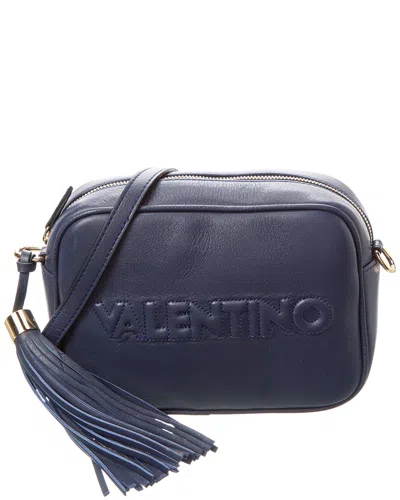 Valentino By Mario Valentino Mia Embossed Leather Crossbody In Blue