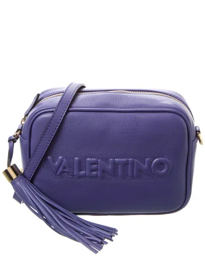 Valentino By Mario Valentino Mia Embossed Leather Crossbody In Blue