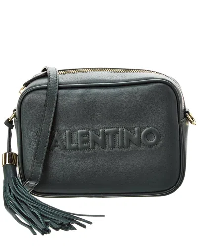 Valentino By Mario Valentino Mia Embossed Leather Crossbody In Grey