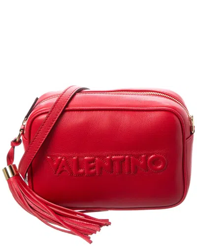 Valentino By Mario Valentino Mia Embossed Leather Crossbody In Red