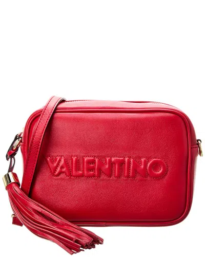 Valentino By Mario Valentino Mia Embossed Leather Crossbody In Red