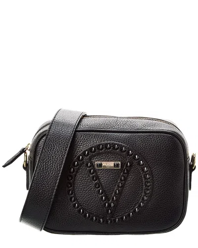 Valentino By Mario Valentino Mia Rock Leather Crossbody In Black