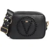 Valentino By Mario Valentino Mia Rock Stud Leather Crossbody Bag In Black
