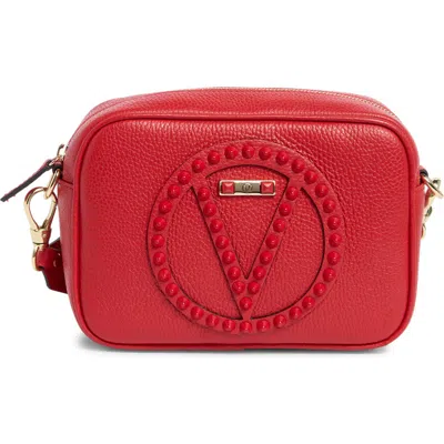 Valentino By Mario Valentino Mia Rockstud Leather Camera Bag In Red