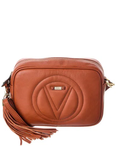 Valentino By Mario Valentino Mia Signature Leather Crossbody In Brown