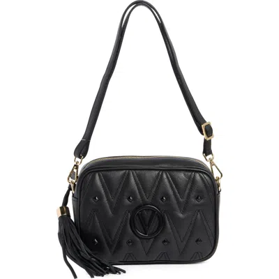 Valentino By Mario Valentino Mia Vlogo Quilted Leather Shoulder Bag In Black