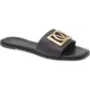 Valentino By Mario Valentino Women's Bugola Logo Leather Flat Sandals In Black