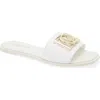 Valentino By Mario Valentino Mia Vlogo Slide Sandal In White