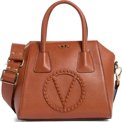 Valentino By Mario Valentino Minimi Vlogo Leather Shoulder Bag In Brown