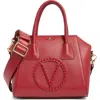 Valentino By Mario Valentino Minimi Vlogo Leather Shoulder Bag In Red