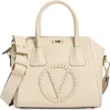 Valentino By Mario Valentino Minimi Vlogo Leather Shoulder Bag In White