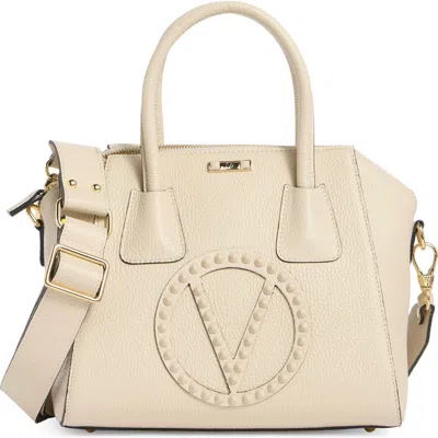 Valentino By Mario Valentino Minimi Vlogo Leather Shoulder Bag In White