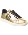 Valentino By Mario Valentino Mira Leather Sneaker In Gold