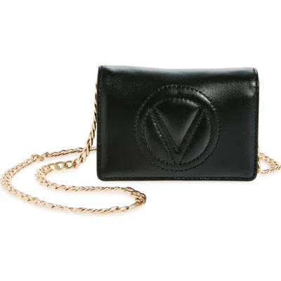 Valentino By Mario Valentino Moe Leather Shoulder Bag In Black