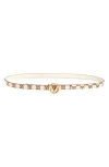 Valentino By Mario Valentino Monogram Baby Buckle Belt