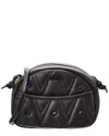 Valentino By Mario Valentino Moony Diamond Leather Crossbody In Black