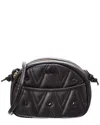 Valentino By Mario Valentino Moony Diamond Leather Crossbody In Black