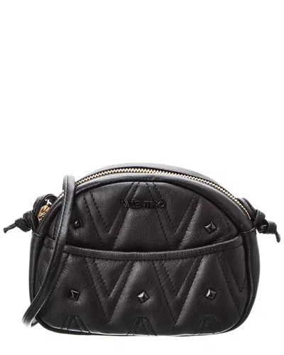 Valentino By Mario Valentino Moony Diamond Leather Crossbody In Black