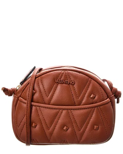 Valentino By Mario Valentino Moony Diamond Leather Crossbody In Brown