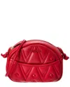 Valentino By Mario Valentino Moony Diamond Leather Crossbody In Red
