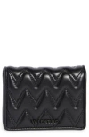 Valentino By Mario Valentino Nero Sauvage Quilted Leather Wallet