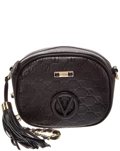 Valentino By Mario Valentino Nina Dollaro Monogram Leather Crossbody In Black
