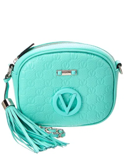 Valentino By Mario Valentino Nina Dollaro Monogram Leather Crossbody In Green