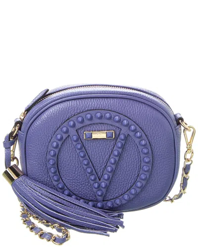 Valentino By Mario Valentino Nina Rock Leather Crossbody In Blue