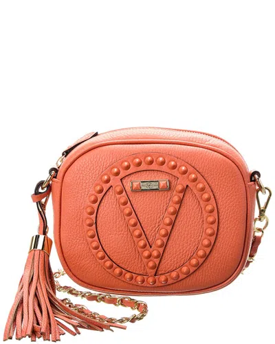 Valentino By Mario Valentino Nina Rock Leather Crossbody In Orange