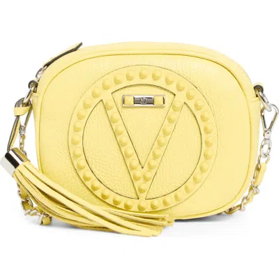 Valentino By Mario Valentino Nina Rockstud Leather Crossbody Bag In Citron Zest