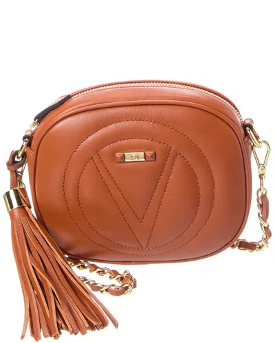 Valentino By Mario Valentino Nina Signature Leather Crossbody In Brown