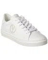 Valentino By Mario Valentino Petra Leather Sneaker In White