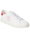 Valentino By Mario Valentino Petra Leather Sneaker In White