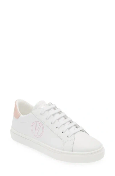Valentino By Mario Valentino Petra Sneaker In White/ Pink
