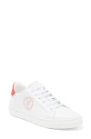 Valentino By Mario Valentino Petra Leather Sneaker In White Red