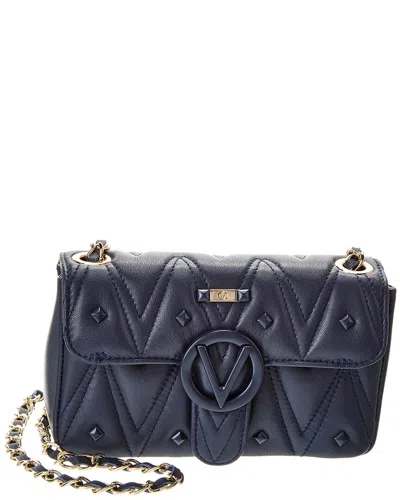 Valentino By Mario Valentino Poisson Diamond Leather Crossbody In Blue