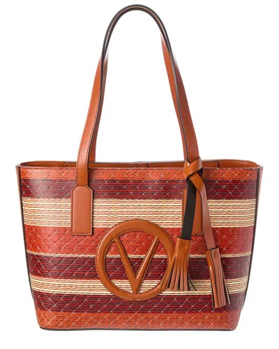 Valentino By Mario Valentino Prince Tresse Leather Tote In Multi