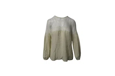 Valentino By Mario Valentino Red Valentino Lace Blouse In Cream Silk In White
