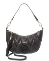 Valentino By Mario Valentino Sabrine Diamond Leather Shoulder Bag In Black