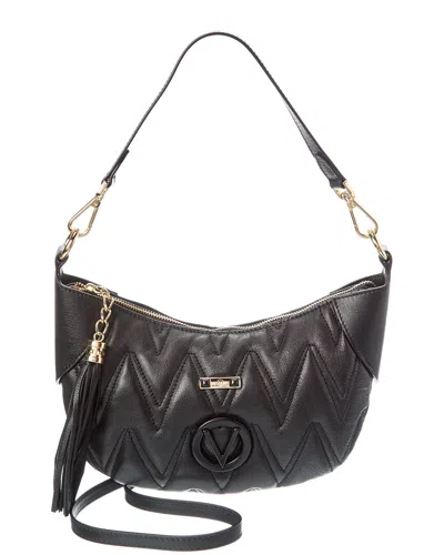 Valentino By Mario Valentino Sabrine Diamond Leather Shoulder Bag In Black