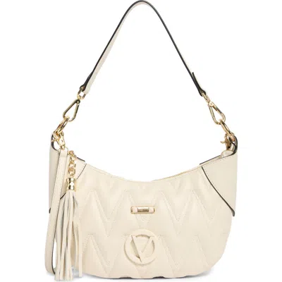 Valentino By Mario Valentino Sabrine Diamond Quilted Shoulder Bag In Marshmallow