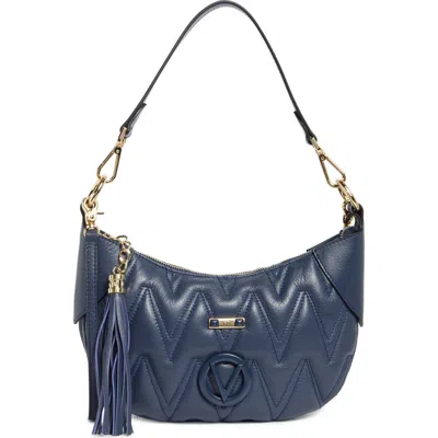 Valentino By Mario Valentino Sabrine Diamond Quilted Shoulder Bag In Navy