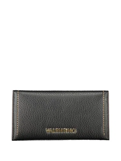 Valentino By Mario Valentino Samantha Logo-lettering Pebbled Wallet In Brown