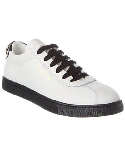 Pre-owned Valentino By Mario Valentino Sandy Leather Sneaker Women's In White